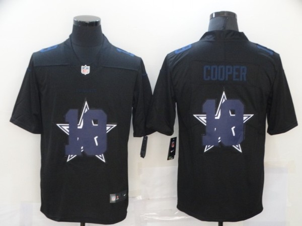 Men's Dallas Cowboys #19 Amari Cooper Black Shadow Logo Limited Jersey