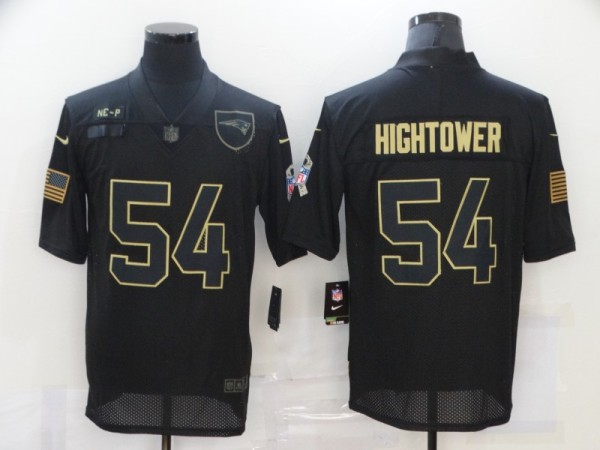 Men's New England Patriots #54 Hightower 2020 Black Salute To Service Limited Jersey