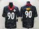 Men's Pittsburgh Steelers #90 T. J. Watt 2020 Black Camo Limited Jersey
