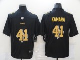 Men's New Orleans Saints #41 Alvin Kamara Black Shadow Logo Limited Jersey