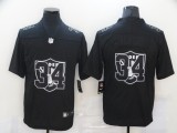 Men's Las Vegas Raiders #34 Bo Jackson 2020 Black Shadow Logo Limited Jersey