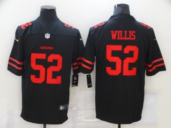 Mens San Francisco 49ers #52 Patrick Willis Black Vapor Untouchable Limited Player Jersey