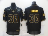 Men's Denver Broncos #30 Phillip Lindsay 2020 Black/Gold Salute To Service Limited Jersey