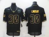 Men's Denver Broncos #30 Phillip Lindsay 2020 Black/Gold Salute To Service Limited Jersey