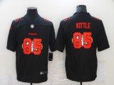 Men's San Francisco 49ers #85 Kittle Black Shadow Logo Limited Jersey