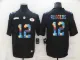 Men's Green Bay Packers #12 Aaron Rodgers Black Rainbow Limited Jersey