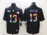 Men's Miami Dolphins #13 Dan Marino Black Rainbow Limited Jersey