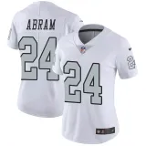 Women Oakland Raiders #24 Johnathan Abram White Color Rush Limited Jersey