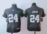 Youth Oakland Raiders #24 Johnathan Abram Black Vapor Untouchable Limited Jersey