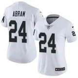 Women Oakland Raiders #24 Johnathan Abram White Vapor Untouchable Limited Jersey