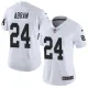 Women Oakland Raiders #24 Johnathan Abram White Vapor Untouchable Limited Jersey