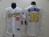 MLB Los Angeles Dodgers #35 Cody Bellinger 2020 White Gold Flexbase Jersey