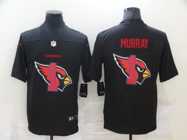 Men's Arizona Cardinals #1 Kyler Murray Black Shadow Logo Limited Jersey