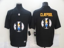 Men's Pittsburgh Steelers #11 Claypool Black Shadow Logo Limited Jersey