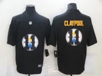 Men's Pittsburgh Steelers #11 Claypool Black Shadow Logo Limited Jersey