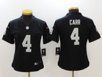 Women Oakland Raiders #4 Carr Black Vapor Untouchable Limited Jersey