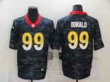 Men's Los Angeles Rams #99 Aaron Donald 2020 Black Camo Limited Jersey