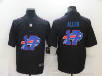 Men's Buffalo Bills #17 Josh Allen Black Shadow Logo Limited Jersey