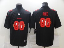 Men's San Francisco 49ers #80 Jerry Rice Black Shadow Logo Limited Jersey