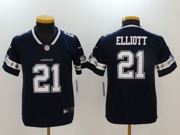 Youth Dallas Cowboys #21 Elliott Blue Vapor Untouchable Limited Jersey