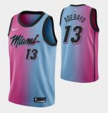 Men's Miami Heat #13 Bam Adebayo 2021 Blue/Pink City Edition Vice Jersey