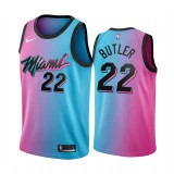 Men's Miami Heat #22 Jimmy Butler 2021 Blue/Pink City Edition Vice Jersey