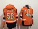 Men's Denver Broncos #58 Miller Orange Hoodie Sweatshirt