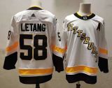 Men's Pittsburgh Penguins #58 Kris Letang 2020-21 White Adidas Jersey