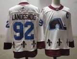 Men's Colorado Avalanche #92 Gabriel Landeskog 2020-21 White Reverse Retro Stitched