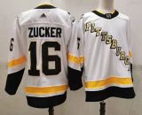 Men's Pittsburgh Penguins #16 Jason Zucker 2020-21 White Adidas Jersey