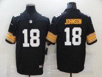 Men's Pittsburgh Steelers #18 Johnson Black Vapor Untouchable Limited Jersey