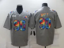 Men's Pittsburgh Steelers #90 T. J. Watt 2020 Grey Crucial Catch Limited Jersey