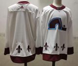 Men's Colorado Avalanche Blank 2020-21 White Reverse Retro Stitched NHL Jersey