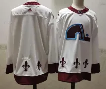 Men's Colorado Avalanche Blank 2020-21 White Reverse Retro Stitched NHL Jersey