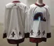 Men's Colorado Avalanche Blank 2020-21 White Reverse Retro Stitched NHL Jersey