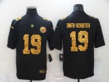 Men's Pittsburgh Steelers #19 JuJu Smith-Schuster Black Leopard Limited Jersey