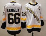 Men's Pittsburgh Penguins #66 Mario Lemieux 2020-21 White Adidas Jersey