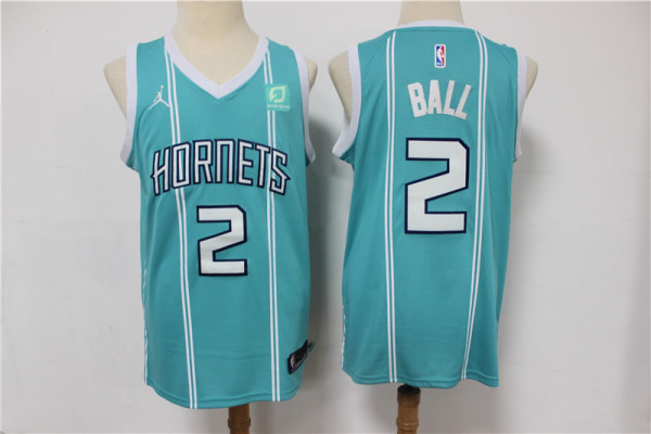 NBA Charlotte Hornets #2 LaMelo Ball Mint Blue Buzz City Edition Jersey