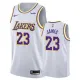 Los Angeles Lakers #23 LeBron James Fanatics Branded White 2018/19 Fast Break Jersey