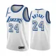 NBA Los Angeles Lakers #24 Kobe Bryant White City Edition 2020-21 New Blue Silver Logo Jersey