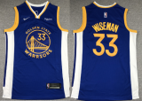 NBA Golden State Warriors #33 James Wiseman Blue Nike Jersey