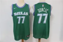 NBA Dallas Mavericks #77 Luka Doncic Green 2020 Classic Edition Jersey