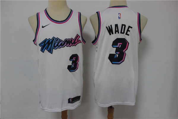 NBA Miami Heat #3 Dwyane Wade White 2020-21 City Edition Jersey