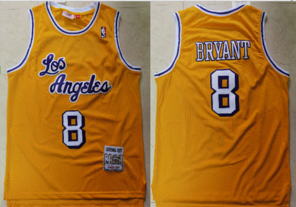 NBA Los Angeles Lakers #23 James Bryant Yellow Hardwood Classics Mesh Jersey