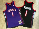 NBA Toronto Raptors #1 Tracy McGrady Purple Black 1999-00 Hardwood Classics Jersey
