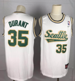 2015 NBA Seattle Supersonics #35 Durant White Jersey