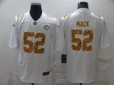 Men's Chicago Bears #52 Khalil Mack White Leopard Vapor Limited Jersey