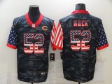 Men's Chicago Bears #52 Khalil Mack 2020 Camo USA Flag Limited Jersey