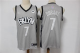 NBA Brooklyn Nets #7 Kevin Durant Light Grey Jersey