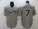 MLB Chicago White Sox #7 Anderson Grey Game Nike Jersey